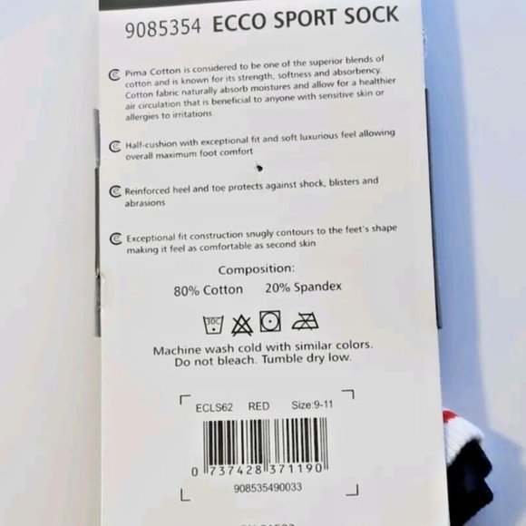 Womens ECCO Sport Socks NWT - Picture 5 of 5